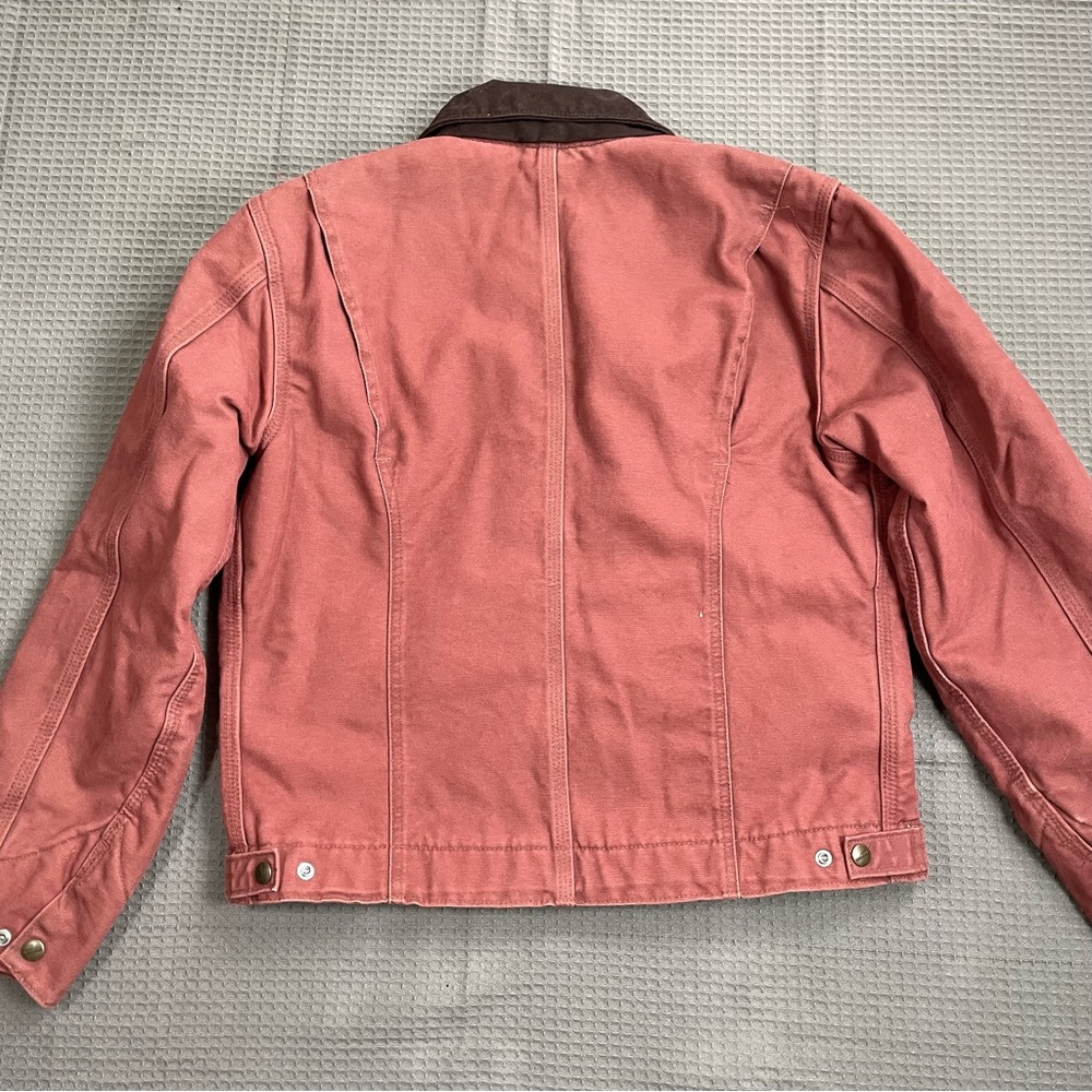 Carhartt Detroit Jacket Coat Medium Womens WJ097 Vintage Rose Canvas Vintage - Picture 11 of 11
